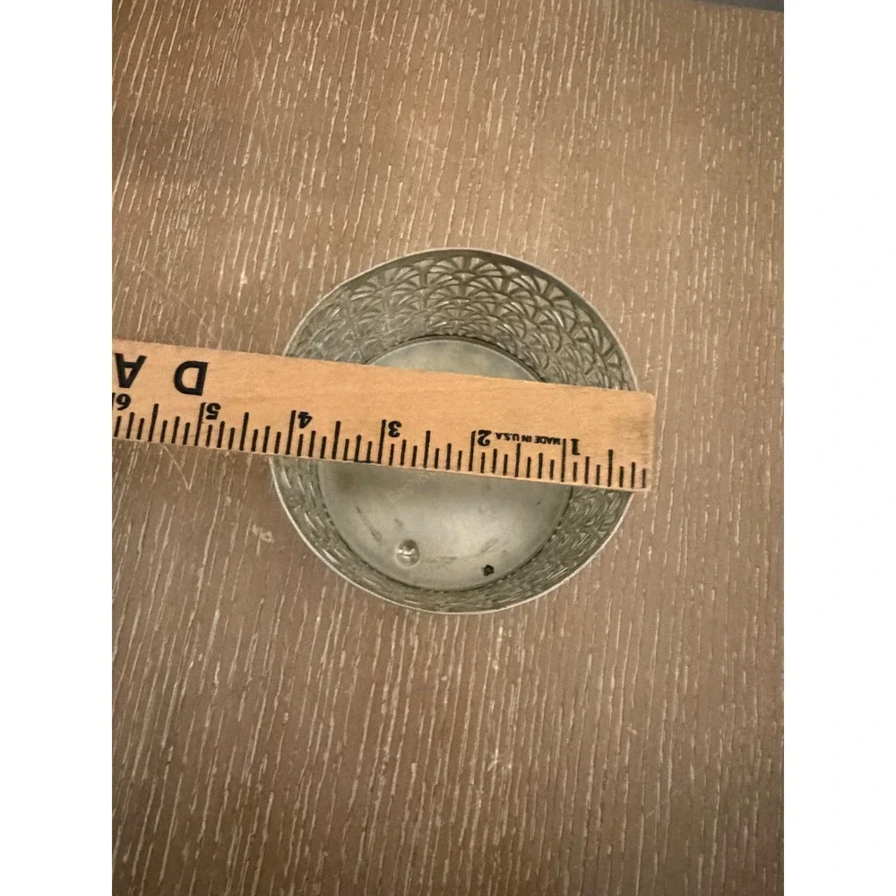 Bath & Body Works 3-Wick Candle Holder Metal Cutout Silver Gray Sleeve